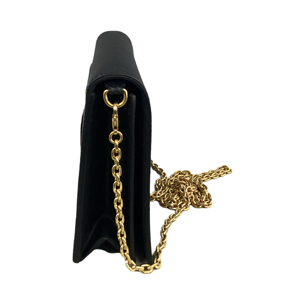Louis Vuitton Black MM Epi Twist Belt Chain Wallet