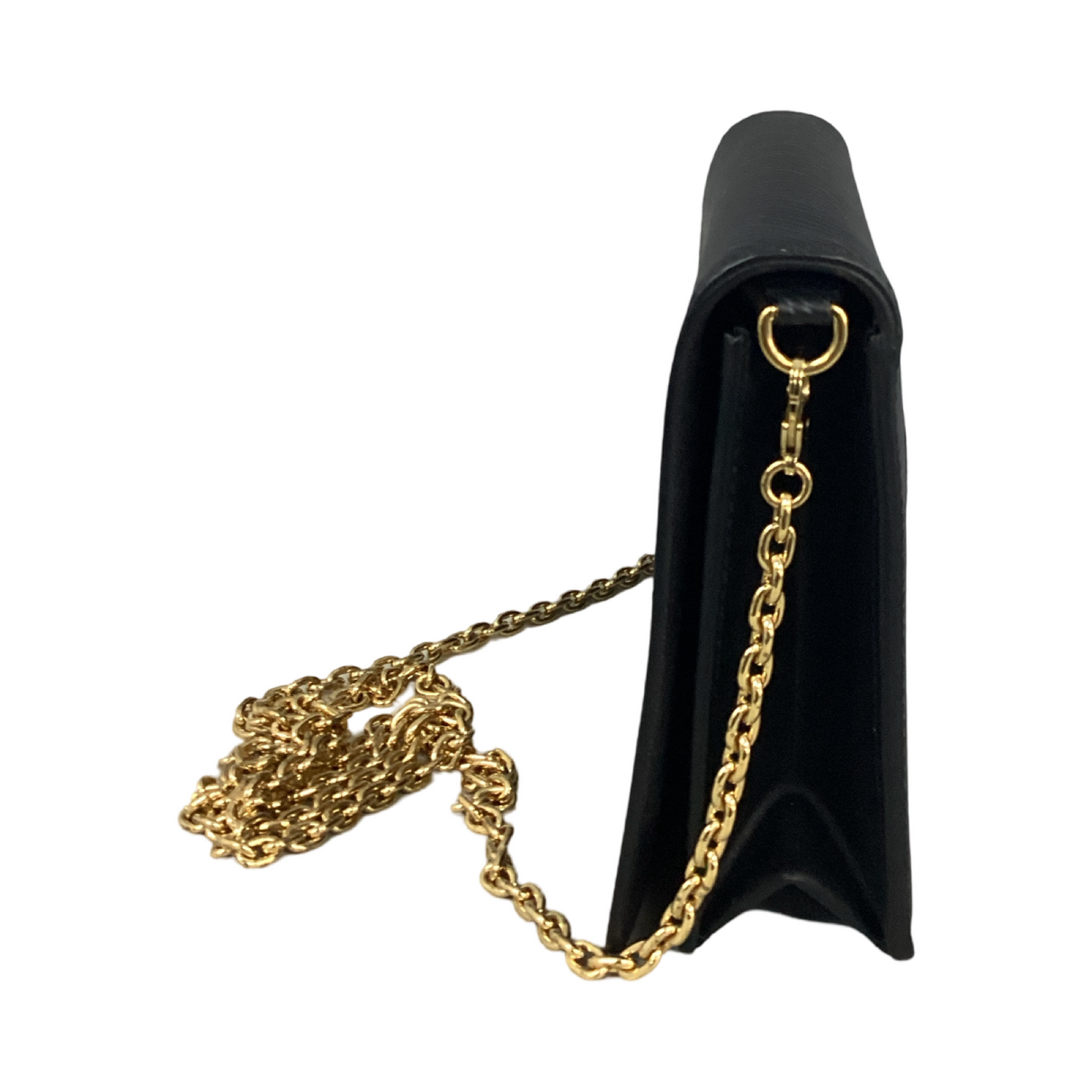 Louis Vuitton Black MM Epi Twist Belt Chain Wallet