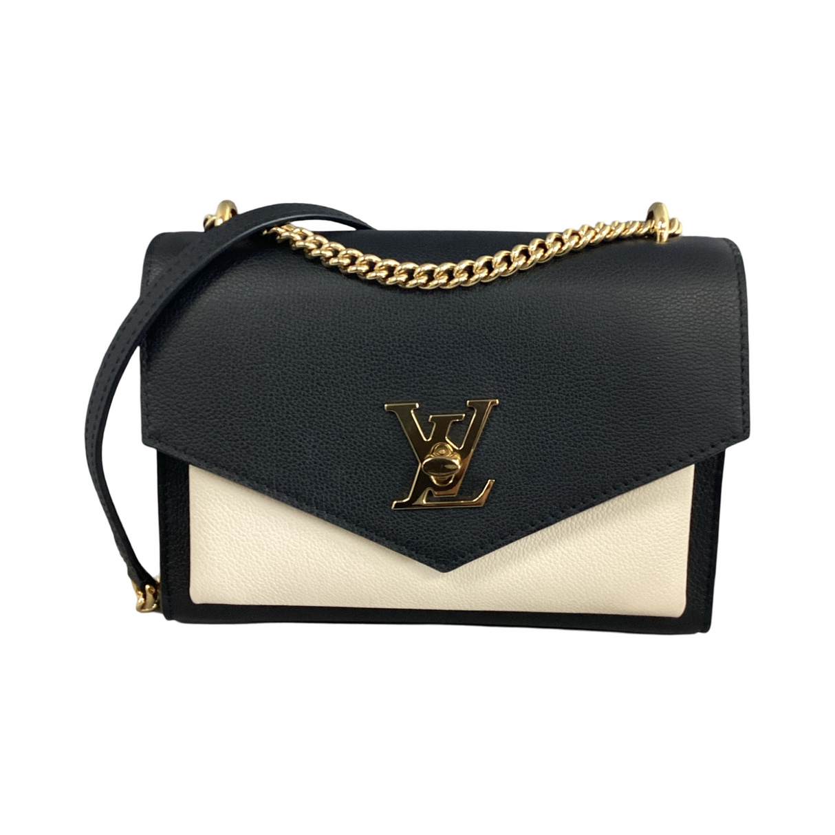 Louis Vuitton Mylock Me Chain Bag in Blk/Creme