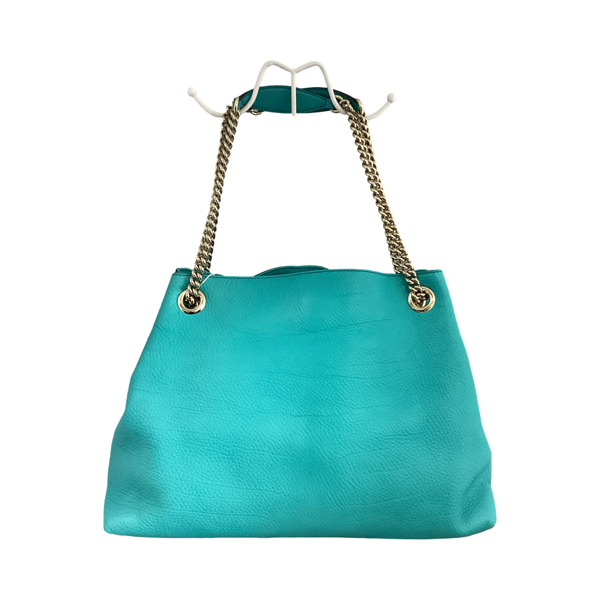 Gucci Soho Teal Pebble Medium Shoulder Tote