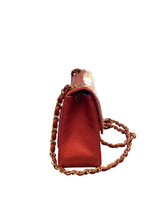 Chanel Vintage Red Lizard Square Mini Flap Bag