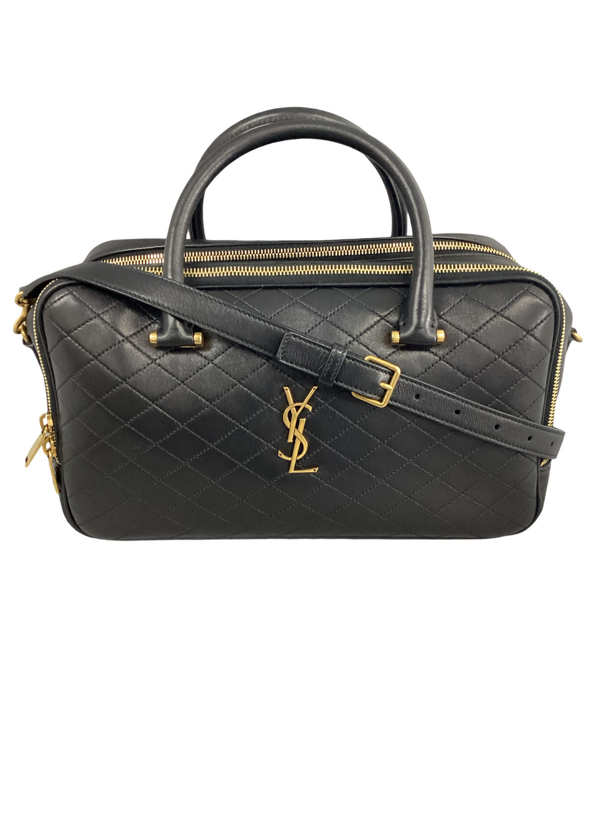 Yves Saint Laurent (YSL) Black Lyia Duffle Bag