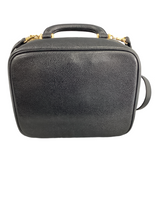 Chanel Vintage Black Timeless Zip Around Vanity Case