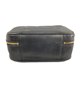 Chanel Vintage Black Timeless Zip Around Vanity Case