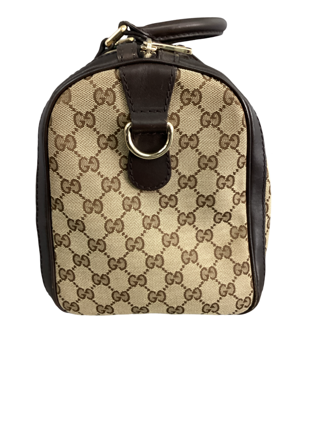 Gucci GG Canvas Medium Web Boston Bag