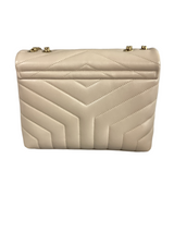 Yves Saint Laurent (YSL) Small Beige Monogram Matelasse Loulou Bag