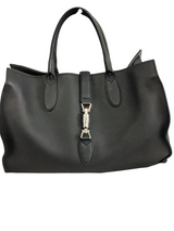 Gucci Black Leather Jackie Tote