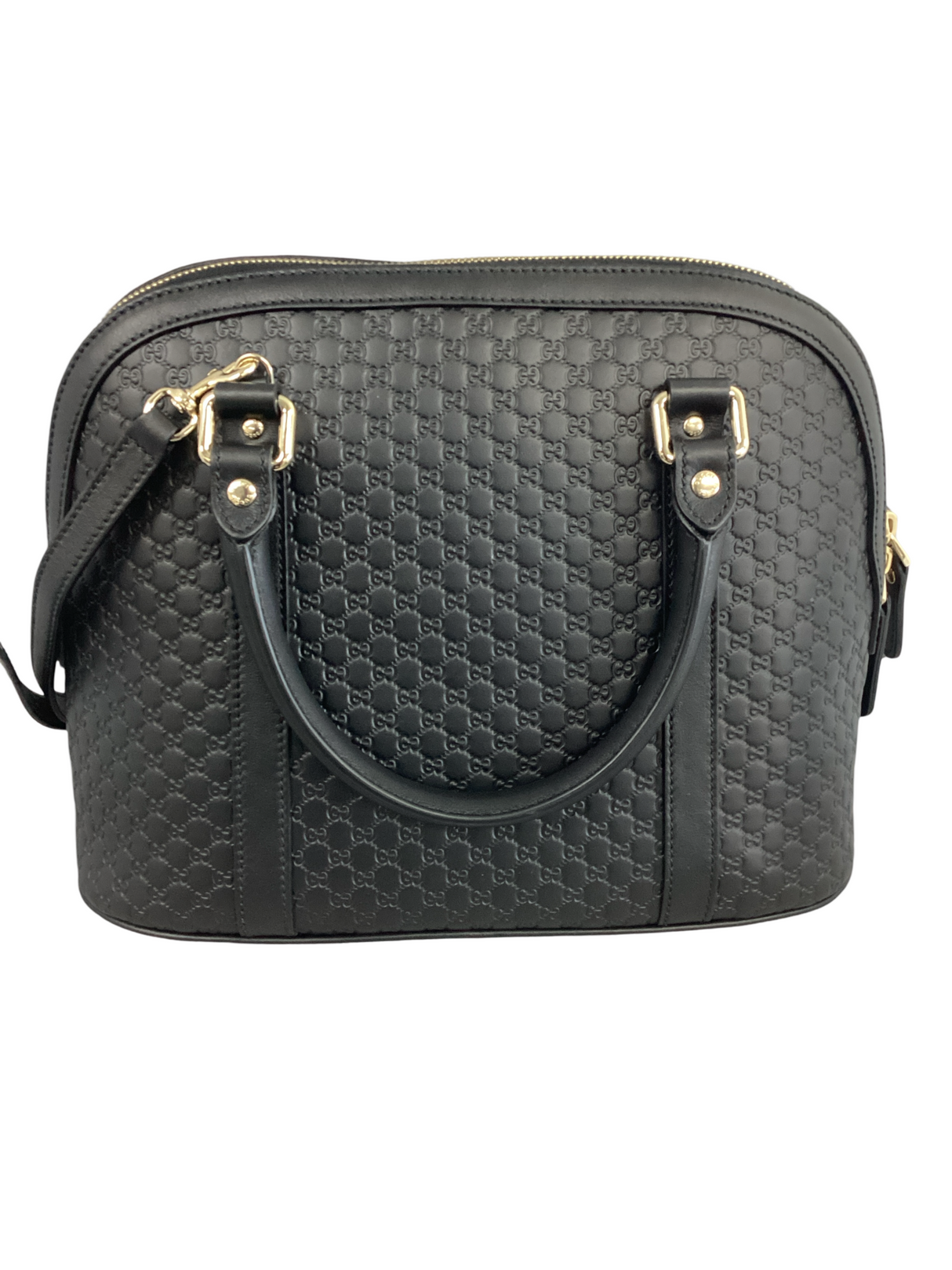 Gucci Medium Black Microguccissima Dome Bag