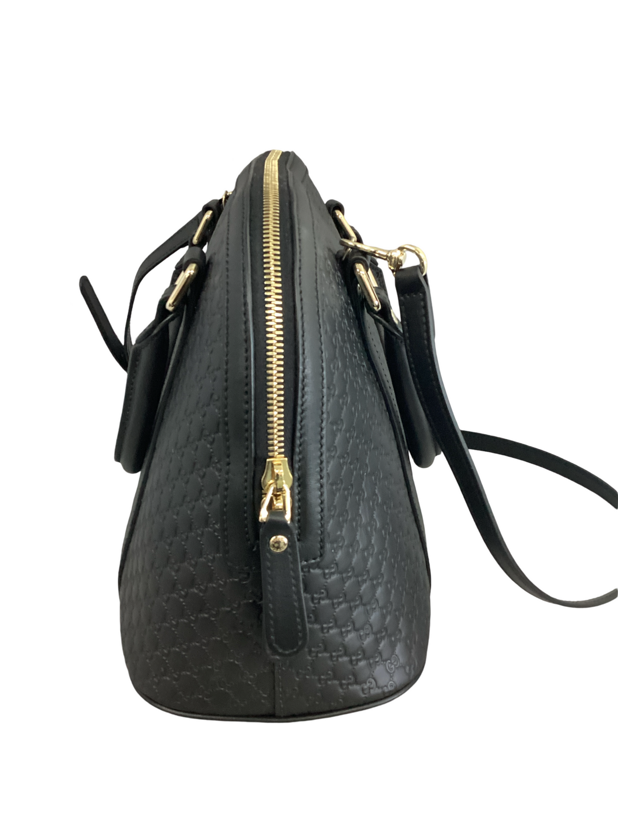 Gucci Medium Black Microguccissima Dome Bag