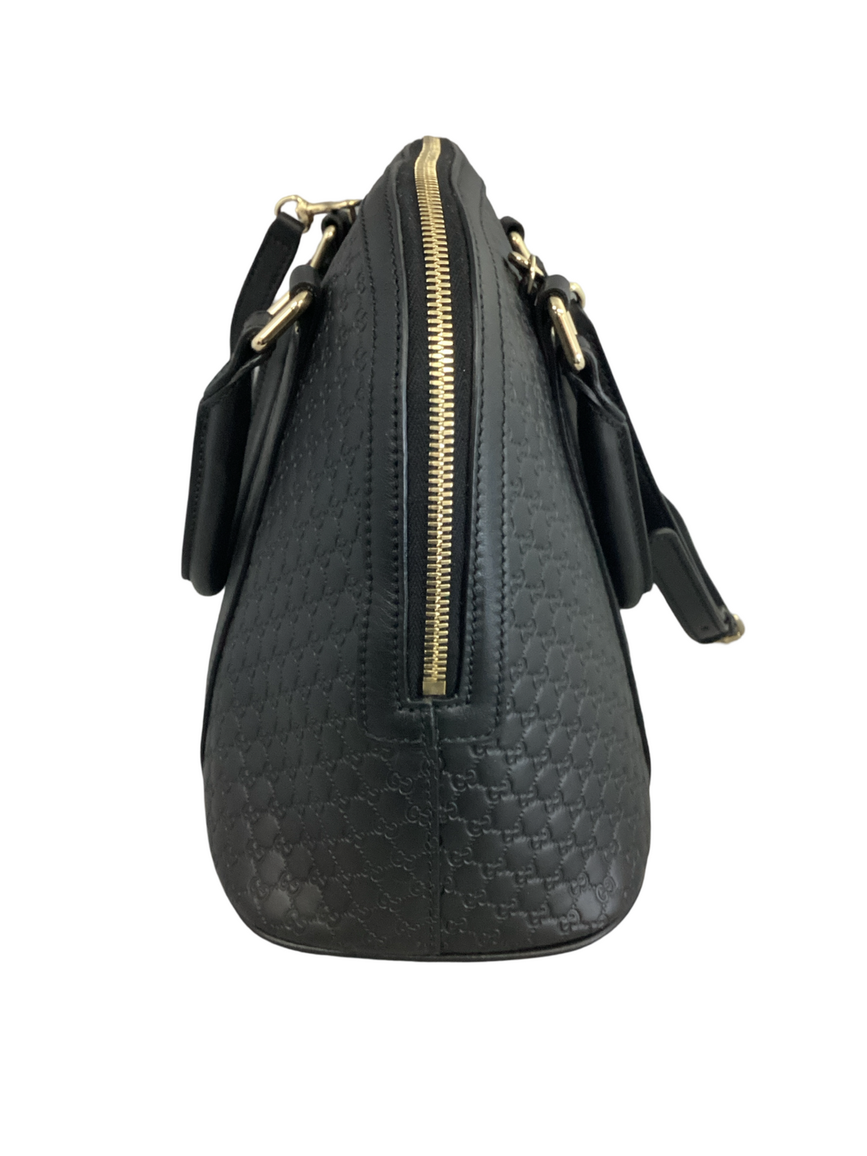 Gucci Medium Black Microguccissima Dome Bag