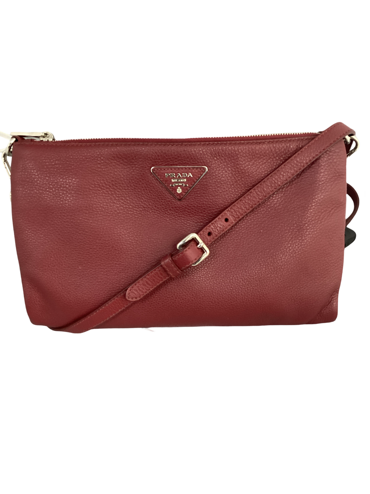 Prada Burgundy Vitello Daino Crossbody