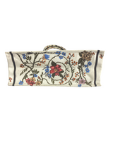 Christian Dior Floral Embroidered Canvas Book Tote