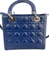 Christian Dior Blue Medium Cannage Lady Dior