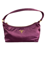 Prada Purple Silk Shoulder Bag