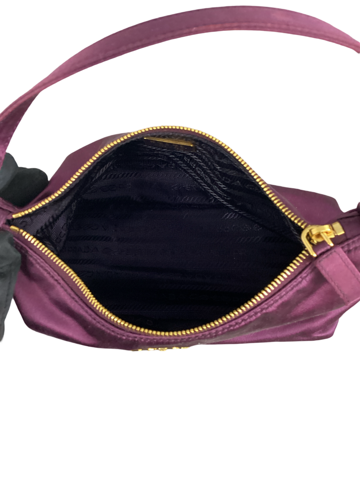 Prada Purple Silk Shoulder Bag