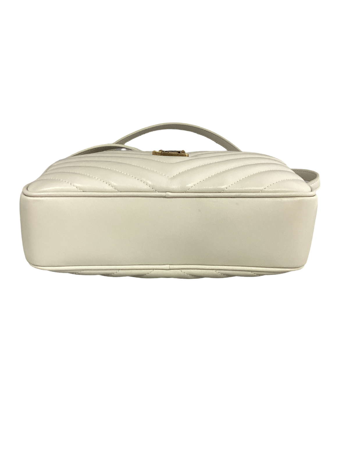 Yves Saint Laurent (YSL) White Medium Lou Camera Bag