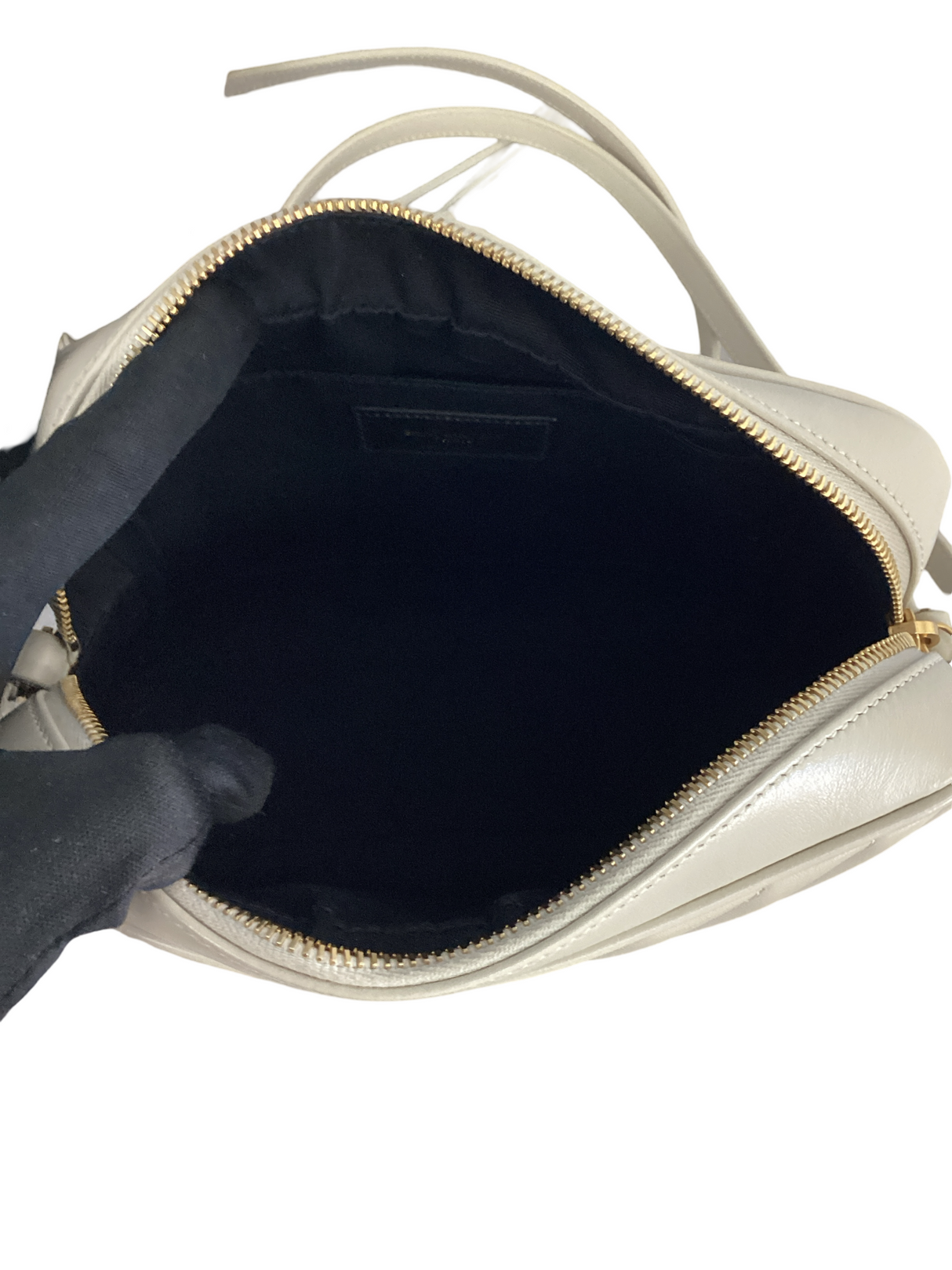 Yves Saint Laurent (YSL) White Medium Lou Camera Bag