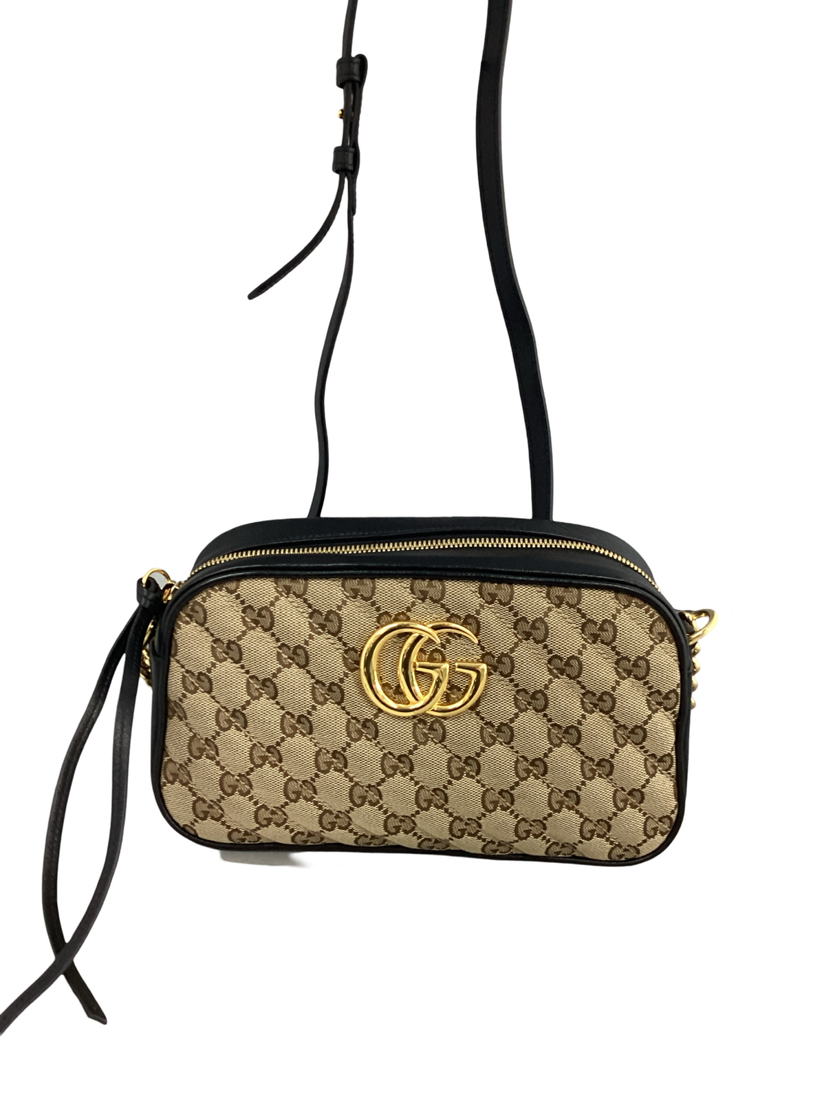 Gucci-GG Marmont Canvas Matelasse Black Crossbody