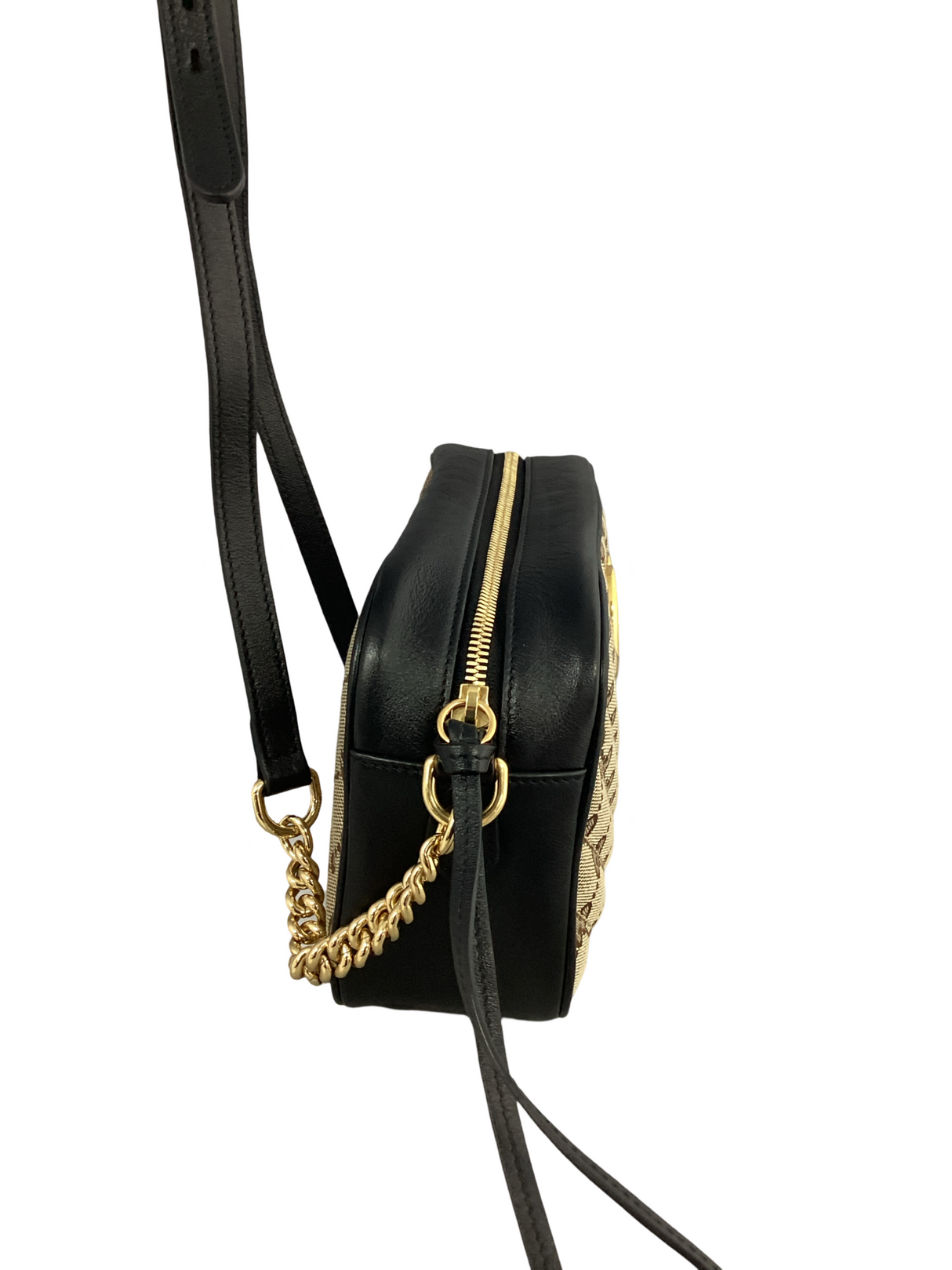 Gucci-GG Marmont Canvas Matelasse Black Crossbody