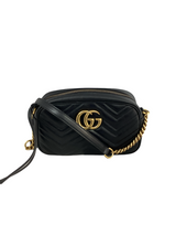 Gucci Black GG Marmont Matelasse Camera Bag