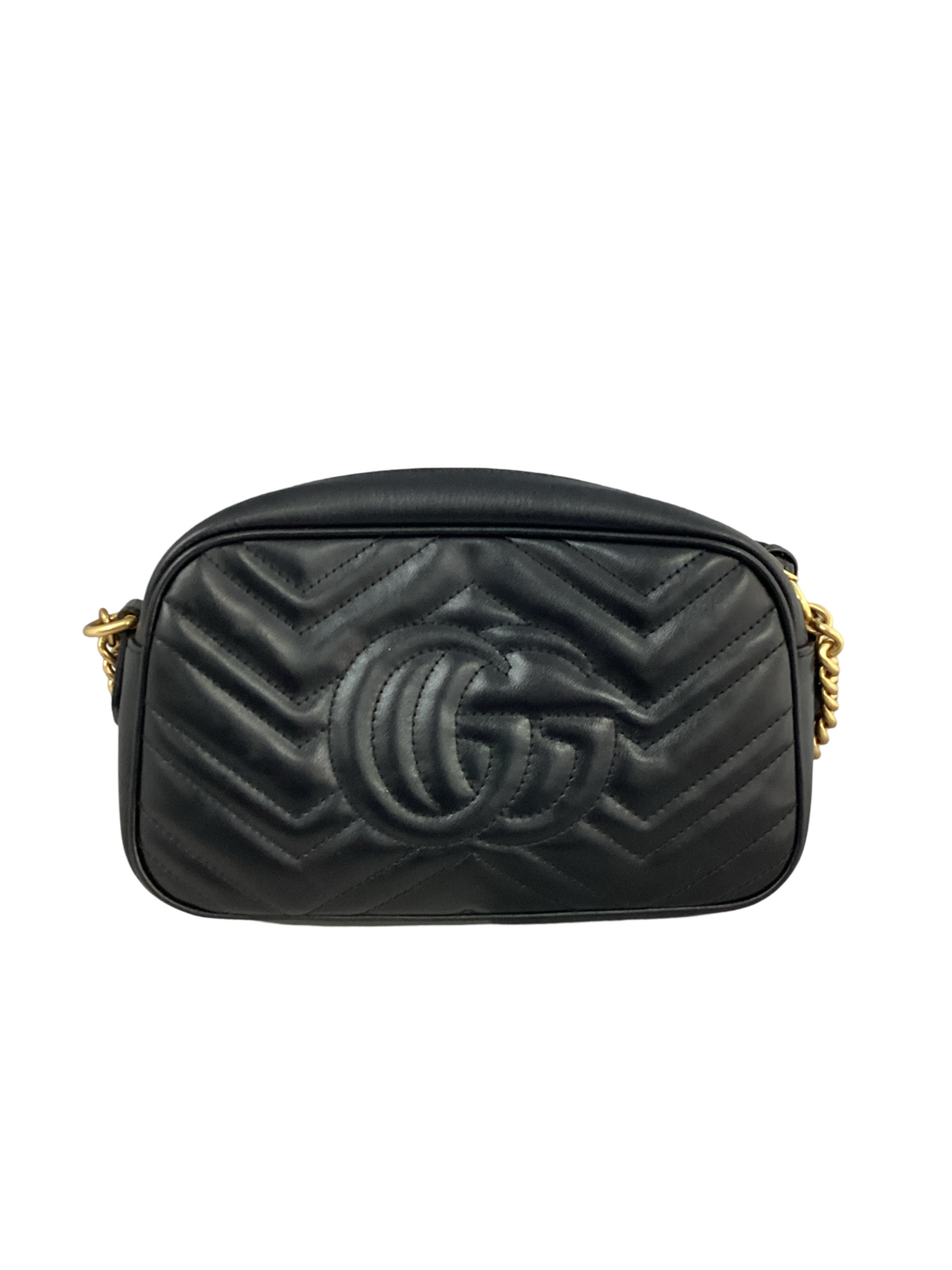 Gucci Black GG Marmont Matelasse Camera Bag