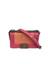 Chanel Small Pink Galuchat Boy Bag