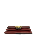 Gucci Maroon and Black Leather Arli Shoulder Bag