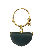 Chloe-Blue Calfskin Small Nile Bracelet Bag