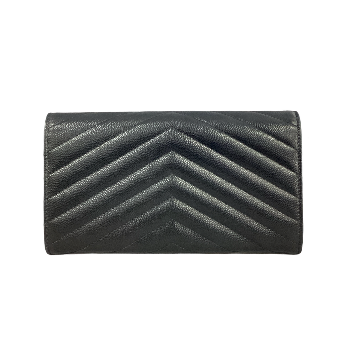 Yves Saint Laurent (YSL) Black Monogram Large Flap Wallet