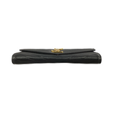 Yves Saint Laurent (YSL) Black Monogram Large Flap Wallet