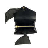 Yves Saint Laurent (YSL) Black Monogram Large Flap Wallet