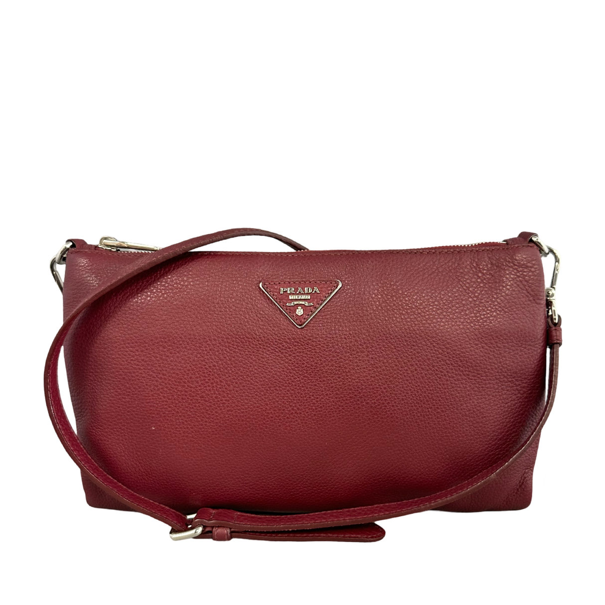 Prada Burgundy Vitello Daino Crossbody