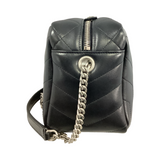 Yves Saint Laurent (YSL) Black Quilted Monogram LouLou Bowling Bag