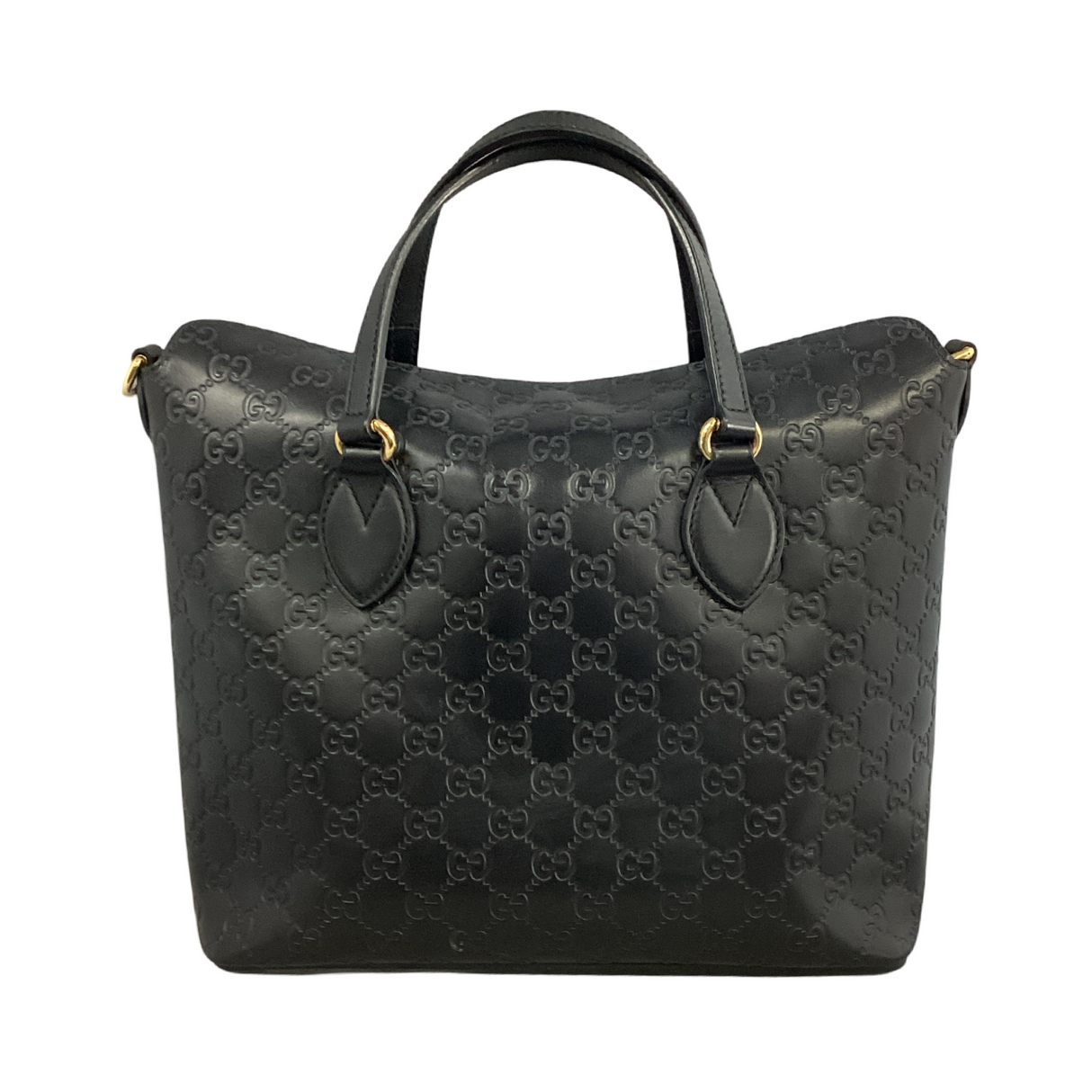 Gucci Guccissima Linea A Foldover Tote Black