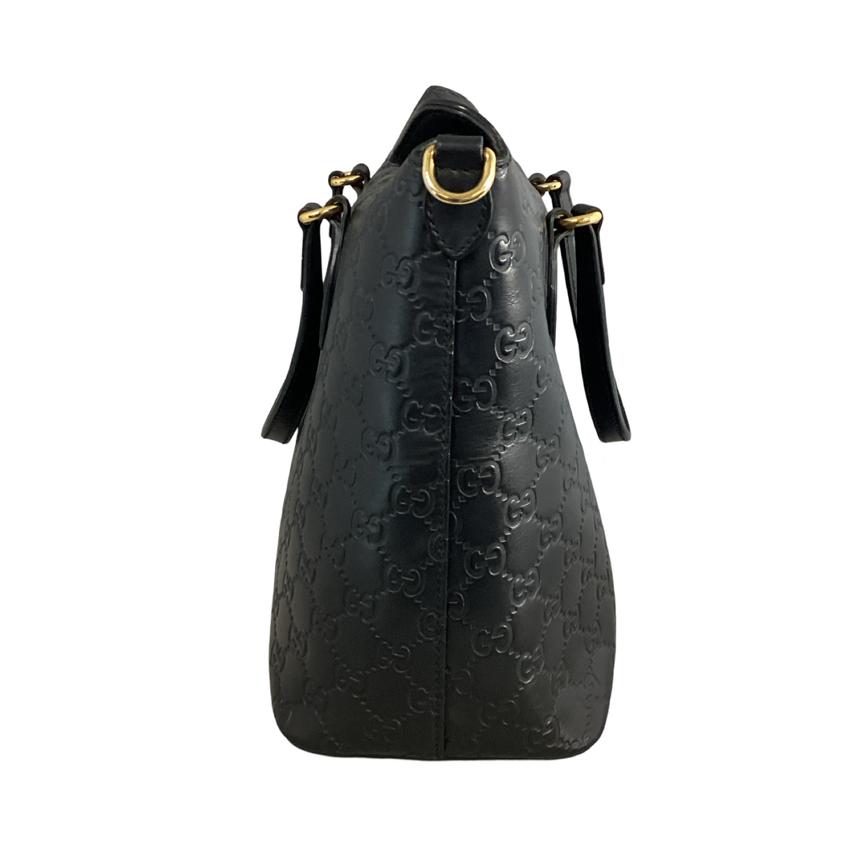 Gucci Guccissima Linea A Foldover Tote Black