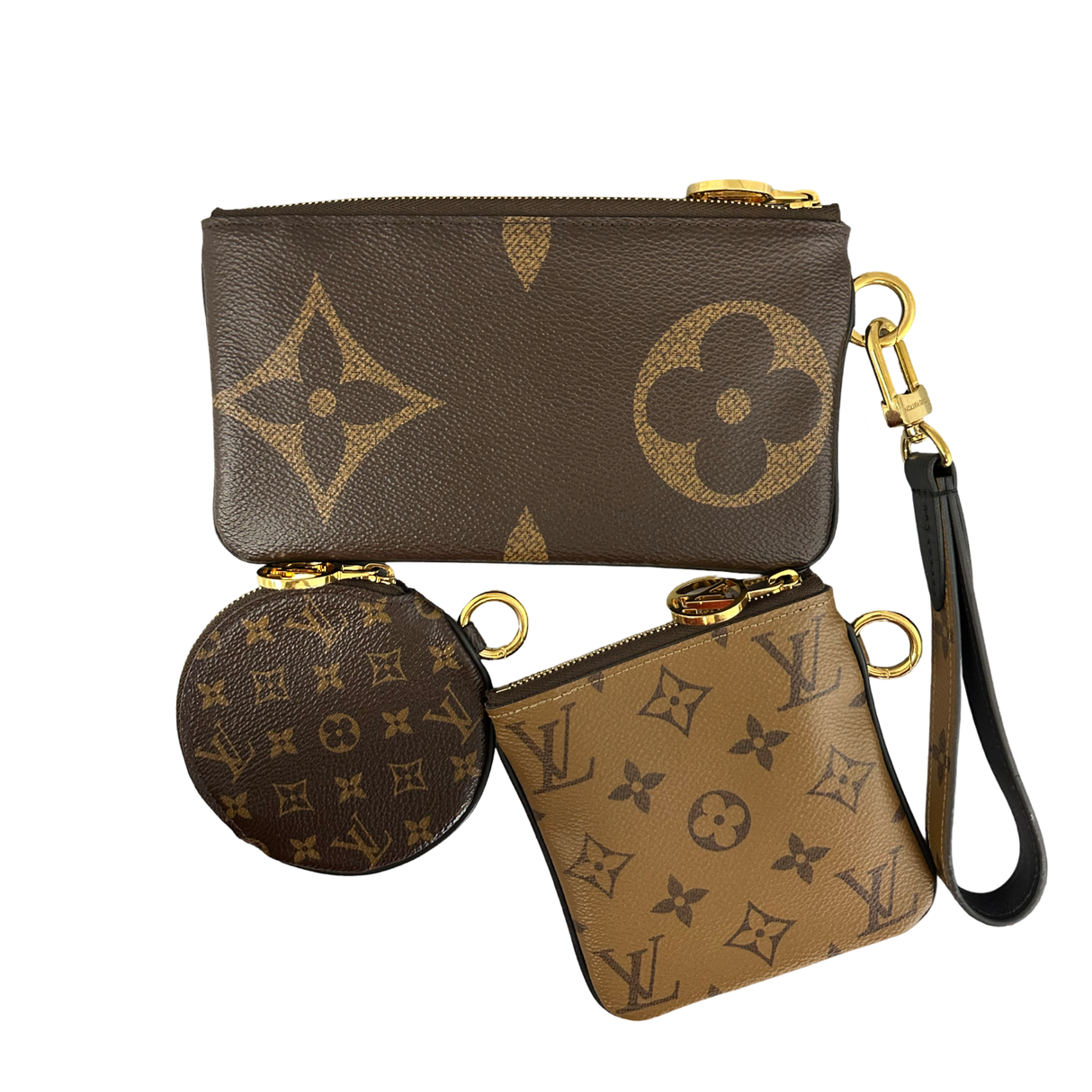 Louis Vuitton Reverse Monogram Trio Pouch