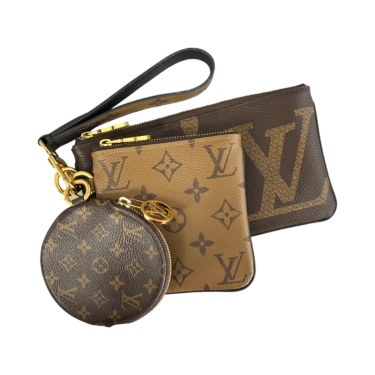 Louis Vuitton Reverse Monogram Trio Pouch