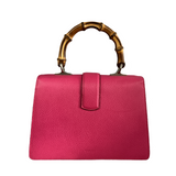 Gucci Pink Dollar Calfskin Crystal Web Med Dionysus Bamboo Top Handle