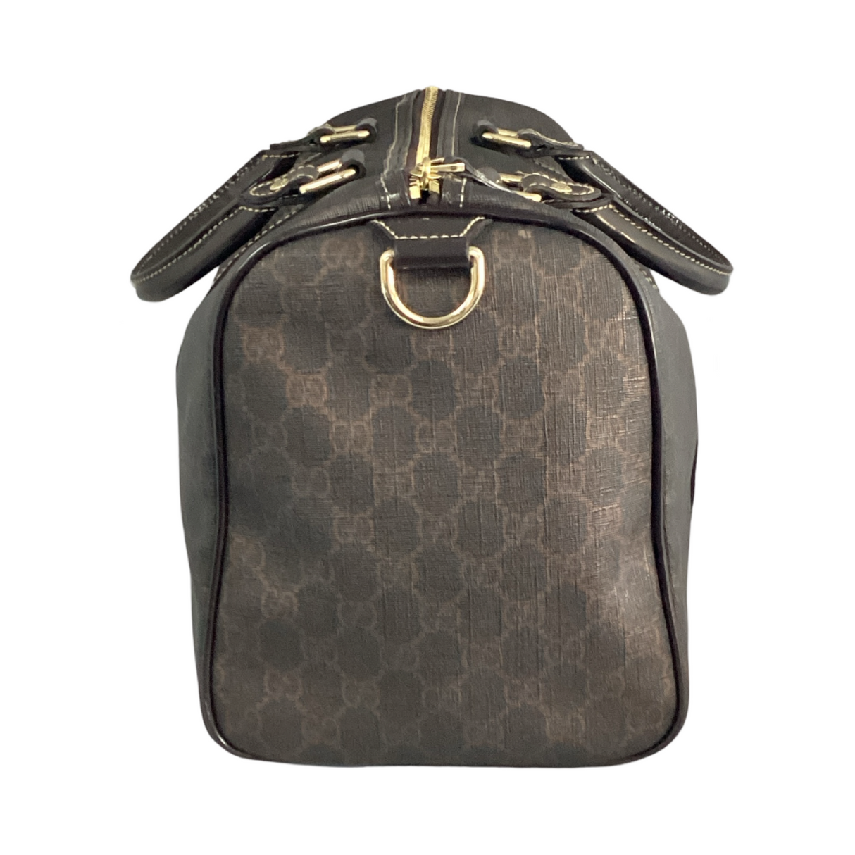 Gucci Dark Brown Supreme Joy Boston Bag Medium