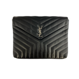 Saint Laurent (YSL) Loulou Large Black Clutch