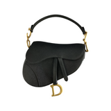 Christian Dior Black Leather Saddle