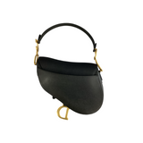 Christian Dior Black Leather Saddle