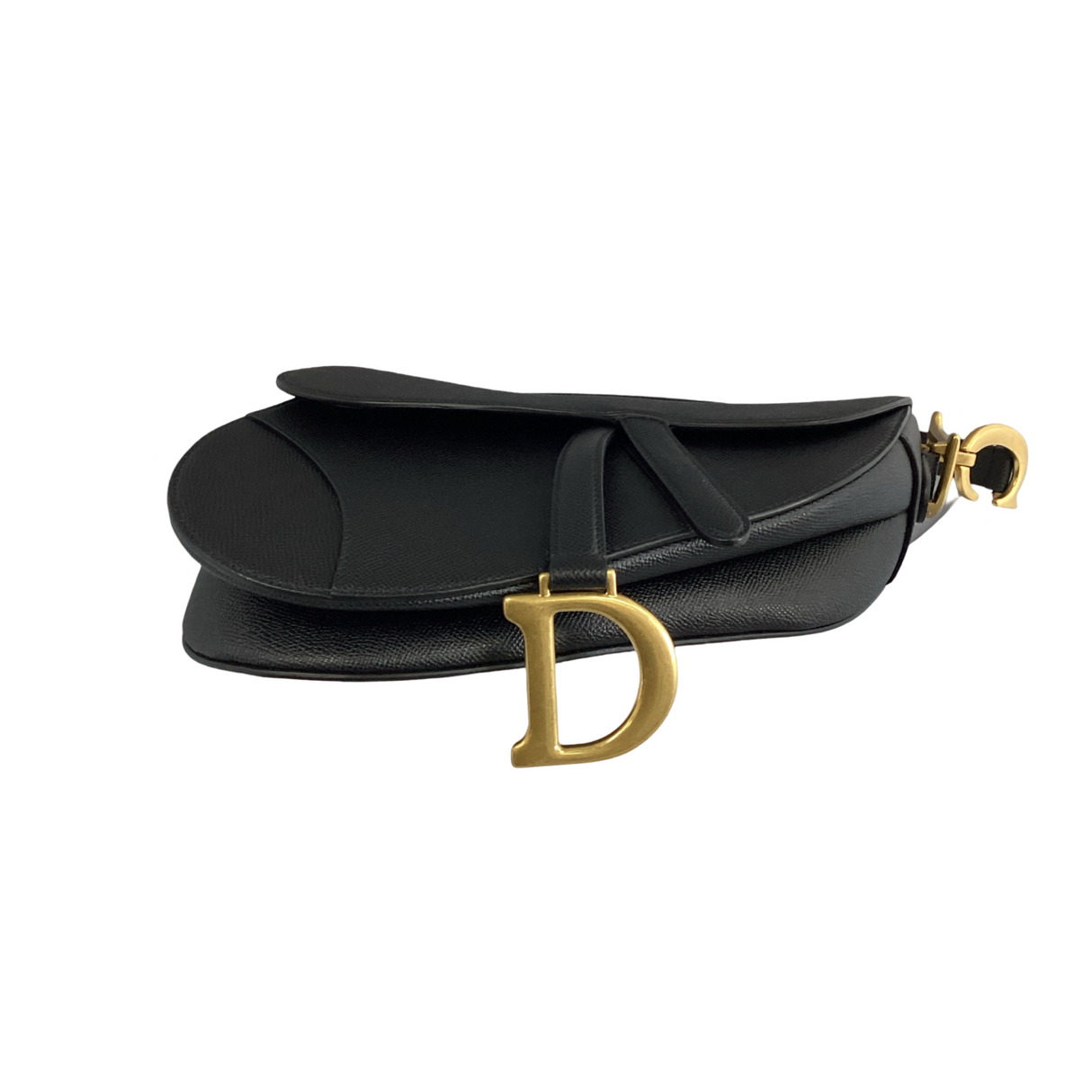 Christian Dior Black Leather Saddle