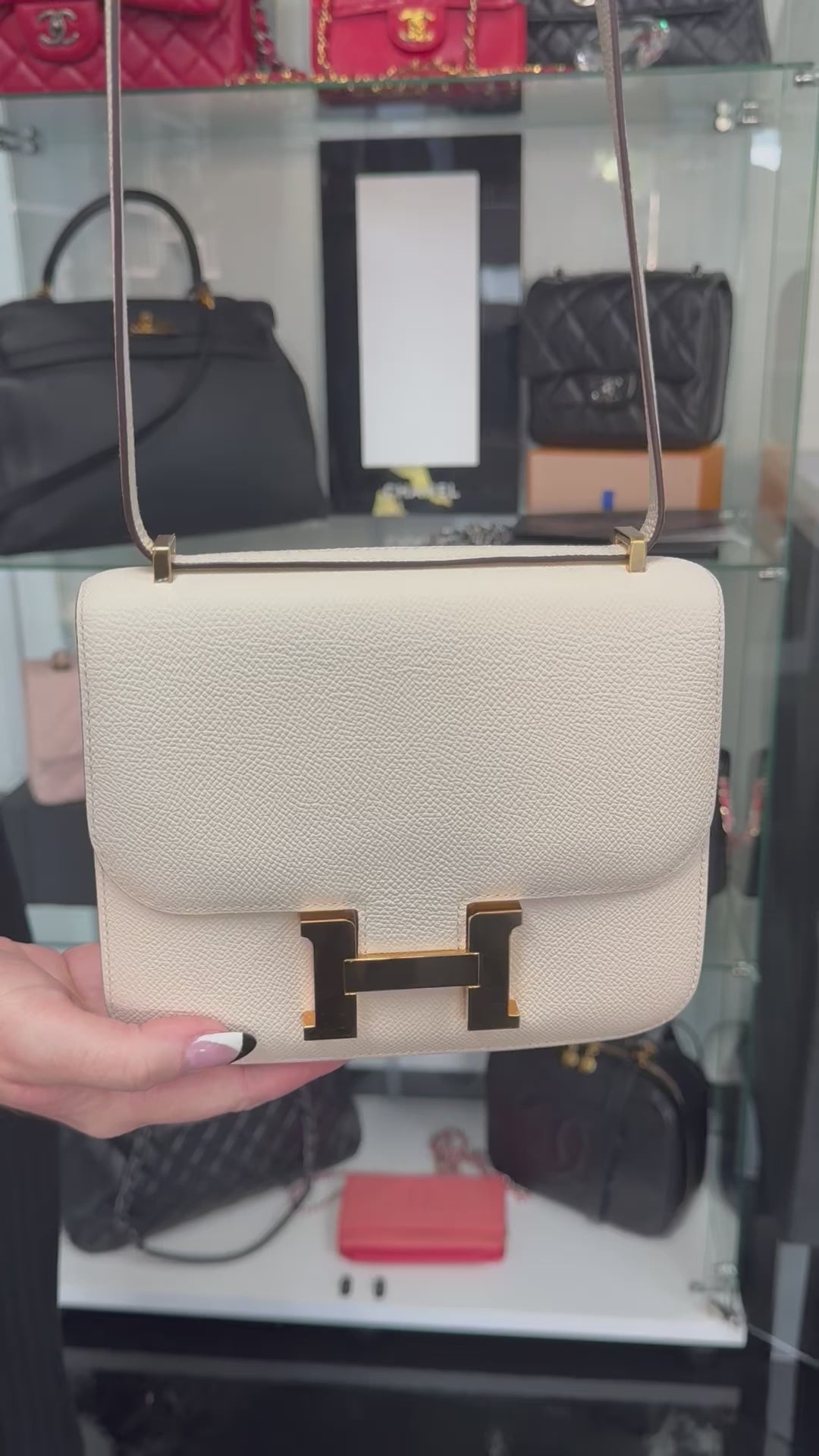 Hermes Creme Epsom Constance 18